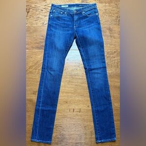 AG The Premiere Skinny Jeans Dark Wash 25R Slim Straight Denim